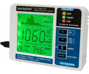 Elektroniczny Monitor CO2 + TEMP. + RH, DO POMIARU CIĄGŁEGO - AUTOPILOT HYDROFARM, Miernik CO2, 120x91x27cm, do uprawy, do boxa